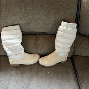 Womans Timberland Sample Puffer /nubuck Boots Fur Lined 7